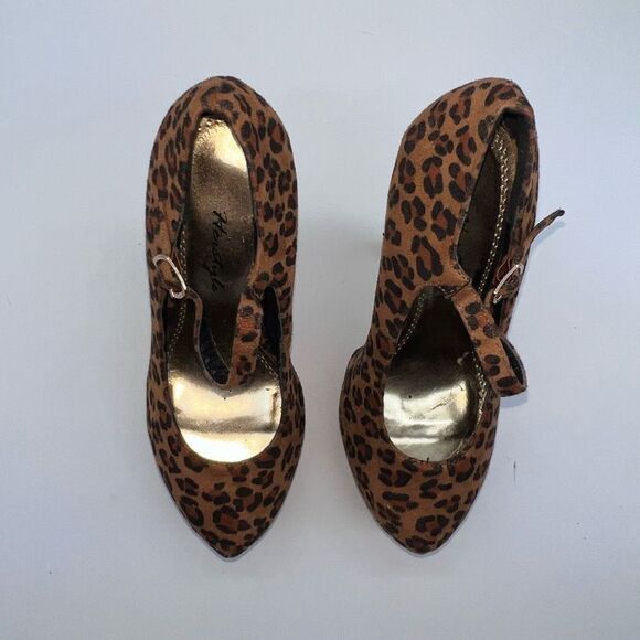 Herstyle Jaslene Leopard Platform Mary Jane Stiletto Shoes - Picture 6 of 10